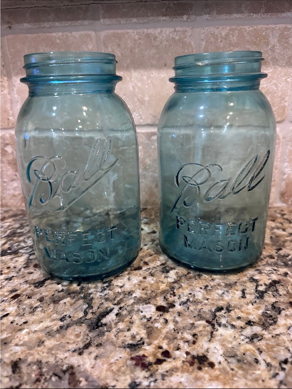 Vintage Blue Ball Mason jars